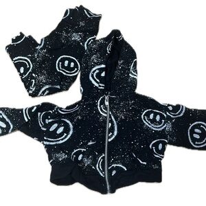 4T Flowers by Zoe smiley zip hoodie and leggings set